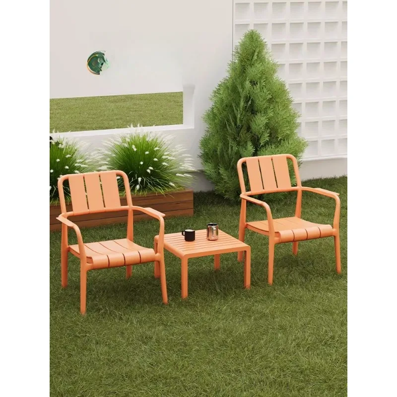 

Negotiate table and chair combination balcony courtyard outdoor leisure chair open-air outdoor pendulum waterproof commercial