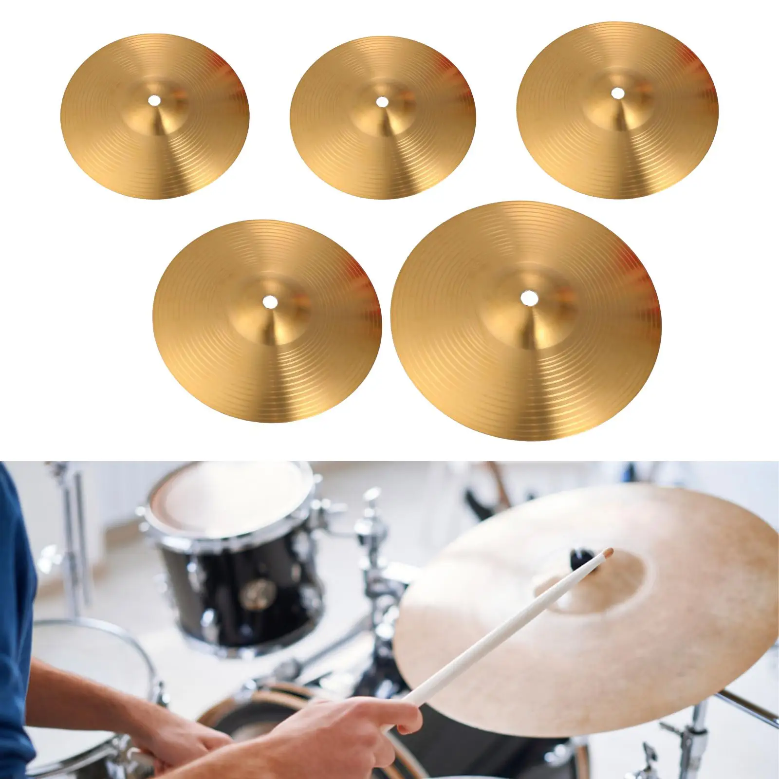 Crash Cymbal Drum Drum Players Percussion Instruments Beginner Drummers Traditional Performance Brass Alloy Drum Cymbals