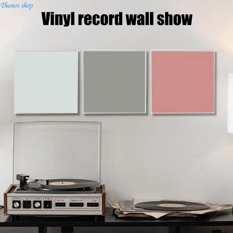 Contemporary Vinyls Album Wall Mount Storage Acrylic Display Stand for Records X37A