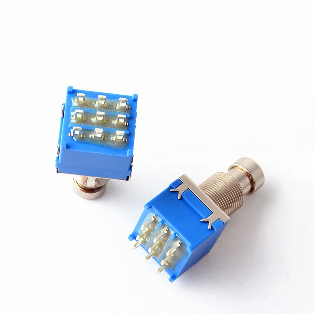 

5Pcs 9-Pin Stomp Footswitch Metal Contacts for Guitar Effects Pedal Box True Bypass Blue Professional Pedal Repair Part