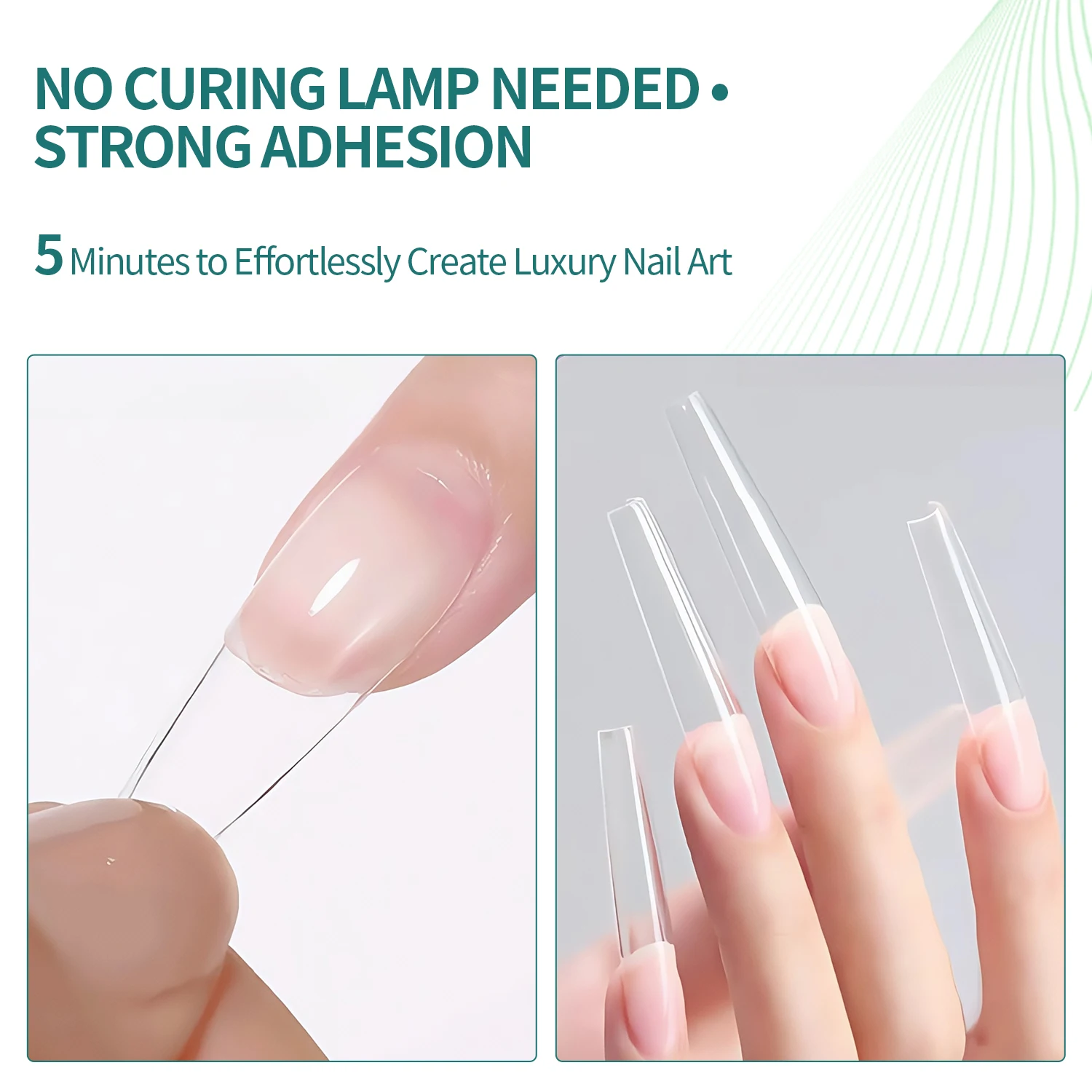 Nailpop Push-nagellijm Krachtige lijm Sneldrogend Langdurig Zacht Geen schade aan nagel Geen UV-lamp inbegrepen 30 ml nagelverwijderaar