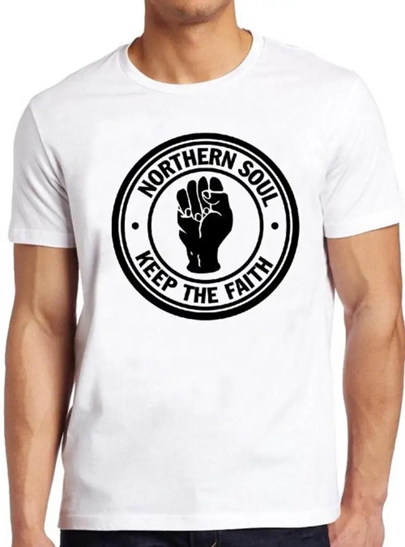 

Футболка с надписью Keep The Faith Music Motown Mod Scooter Dance Tee 28