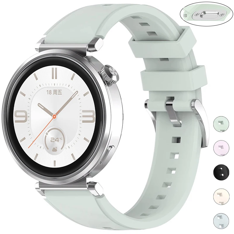 

Силиконовый ремешок для часов 18 мм для Huawei Watch GT6 GT5 GT4 41 мм Watch GT 5Pro 42 Смарт-браслет для Huawei Браслет WirstStrap