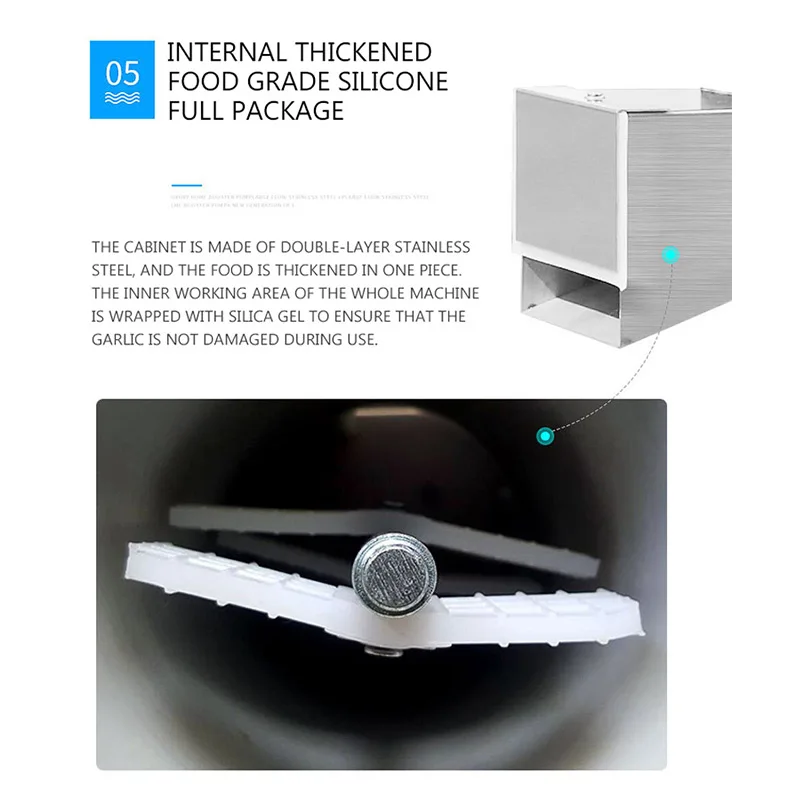 Stainless Steel Electric Garlic Peeling Machine Garlic Peeler Garlic Skin Remove Machine For Home Restaurant Hotel GP-5326