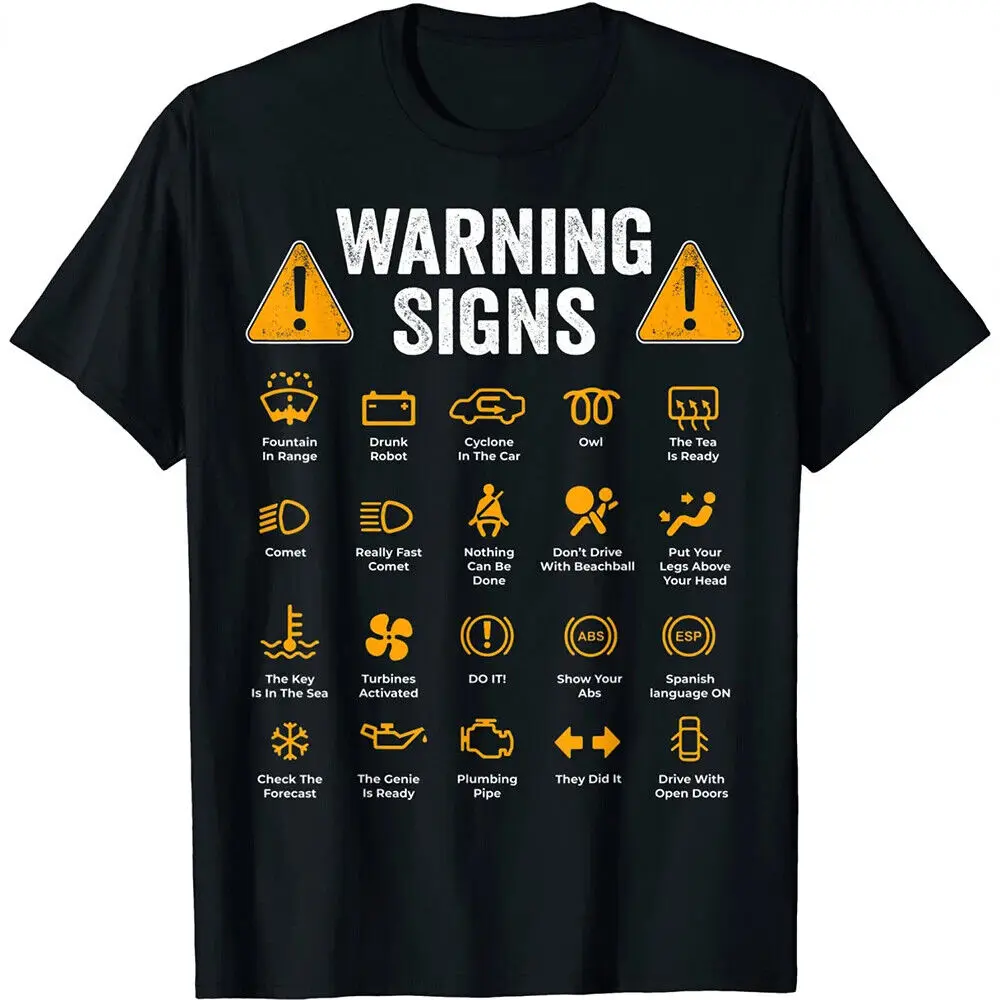 Big Sale!!! Funny Driving Warning Signs 101 Auto Mechanic Gift Car Unisex TShirtAnime Pattern Clothing Y2K SummerAnime Graphic T