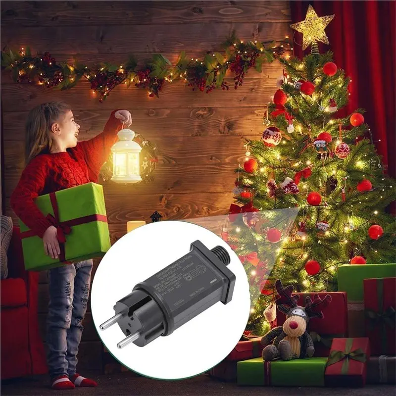 B14C Taechalingo Pack Of 2 EU Plug Fairy Lights Power Supply Adapter Lighting Light Net