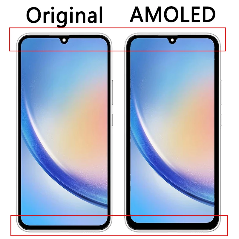 Imagem -03 - Tela de Toque Super Amoled Display Lcd Digitalizador para Samsung Galaxy A34 A346 A346b A346u A346e 5g 66