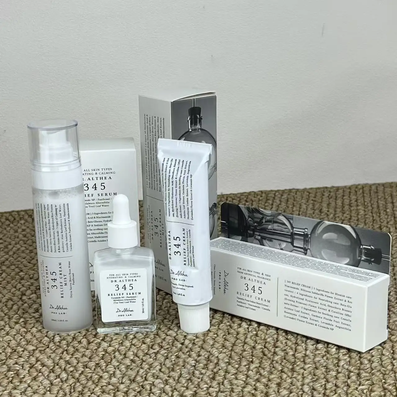 Dr.Althea 345 Relief Set Skin Barrier Repair Soothing Calming Anti Redness Gentle Skincare Sensitive Acne Prone Skin K-Skincare