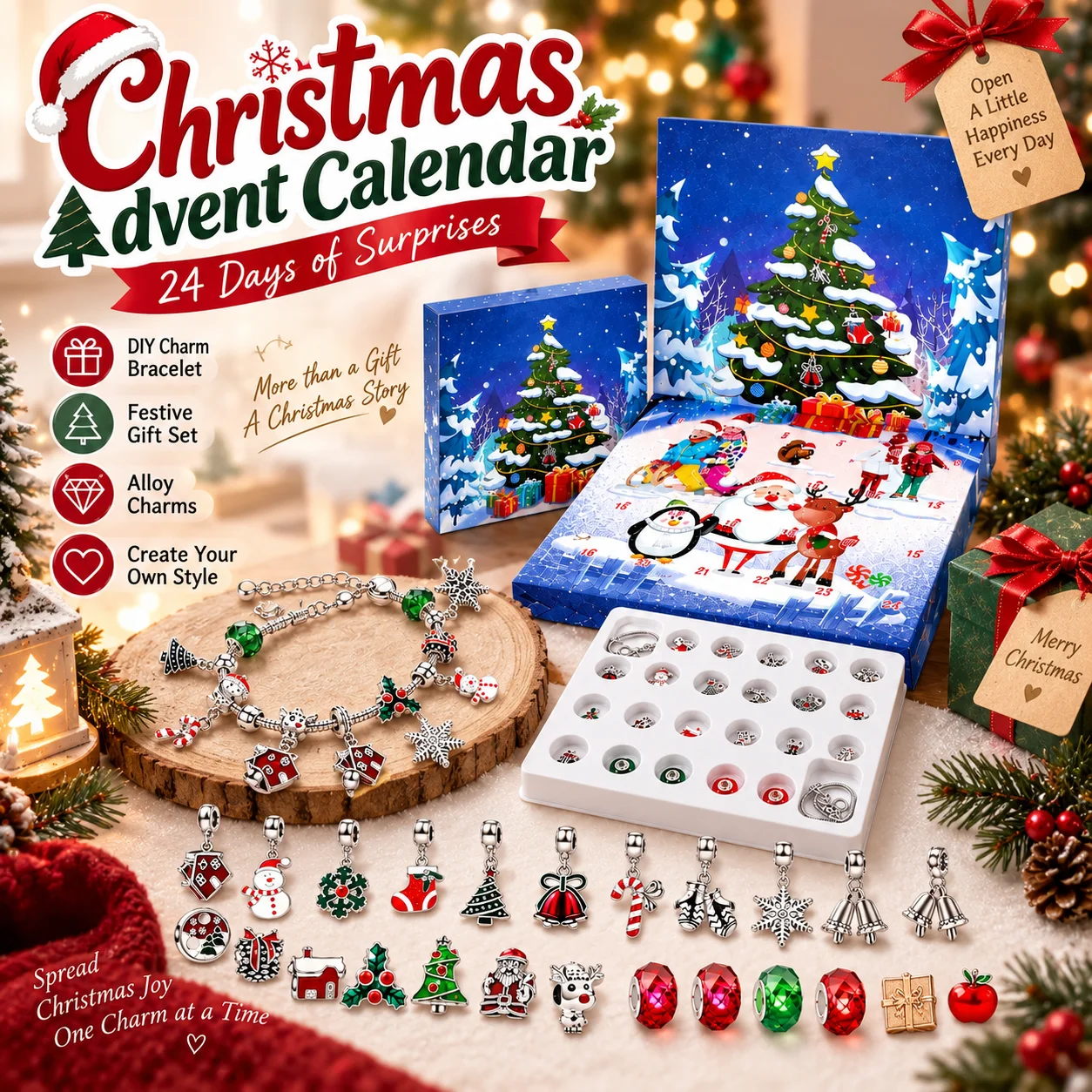 Jewelry Making Advent Calendar - Christmas Advent Calendar 24Grid Blind Box