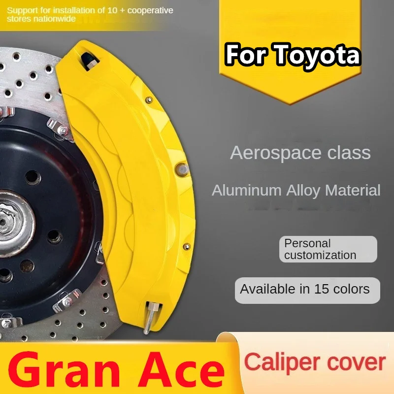 For Toyota Gran Ace Car Brake Caliper Cover Front Rear 3D Aluminum Metal Kit Fit 2019 2020 2021