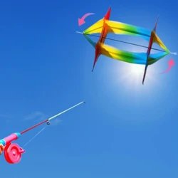 Cometas 3d de PE para niños, cometas voladoras de colores, bobina de serpiente, tabla de parapente, envío gratis