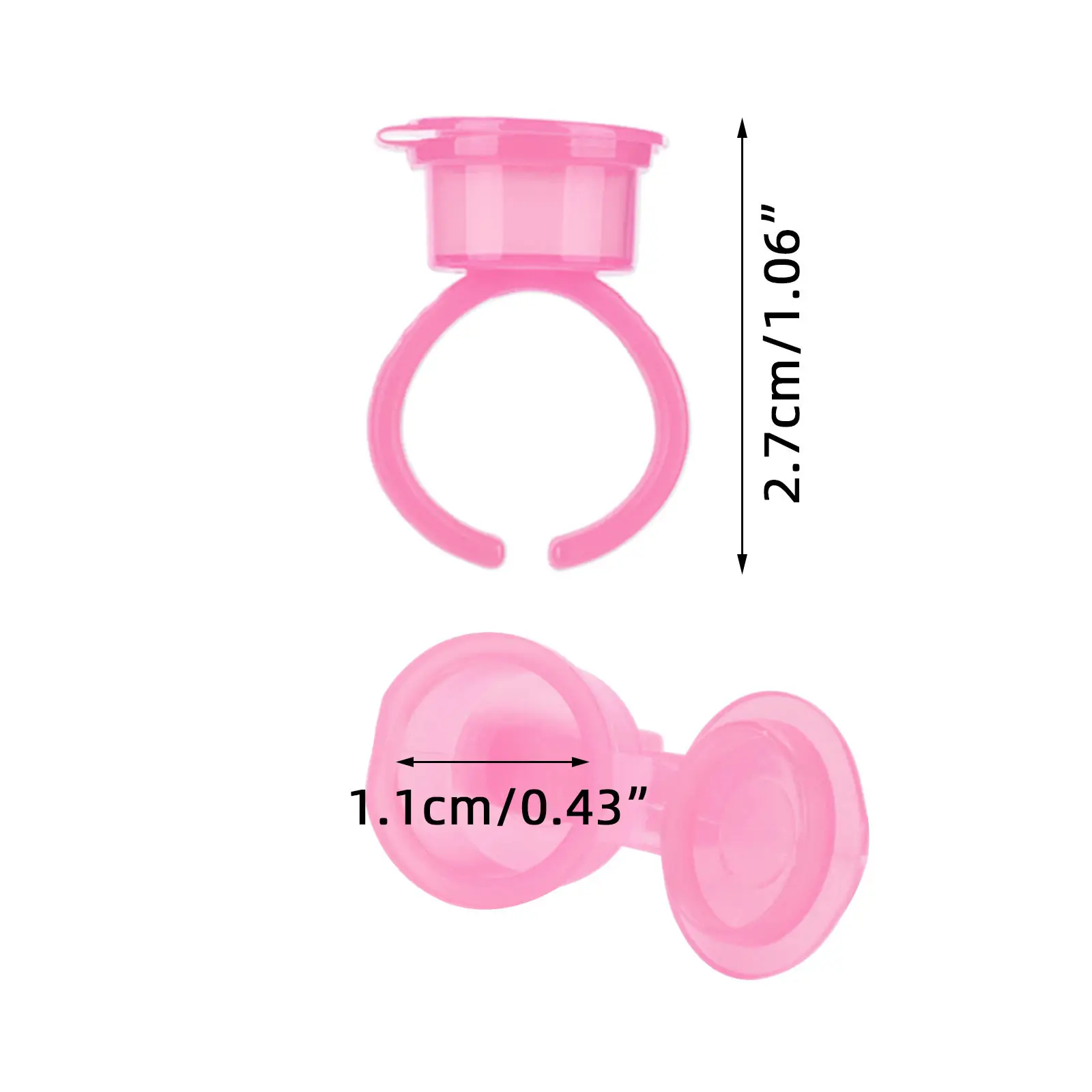 Tattoo Accessories Pigments Ink Ring Cups Microblading Eyelash Extend Ring Cup Cap Tattoo Equipment Pigment Holder Container