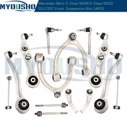 Myousho 14pcs Suspension Control Arm Stabilizer Link Tie Rod Kits For Mercedes Benz C E Class W205 W213 CLS C257 2053306101