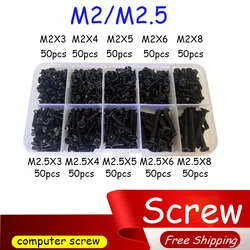 500Pcs M2/M2.5/M3 Screw Laptop Notebook Computer Screw Assortment Kit Using for IBM For HP For Dell Hardware Parts PCB board