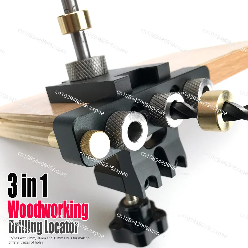 Woodworking 3-in-1 Positioning Punch Embedded Parts Log Tenon Positioning Punching Woodworking Tools