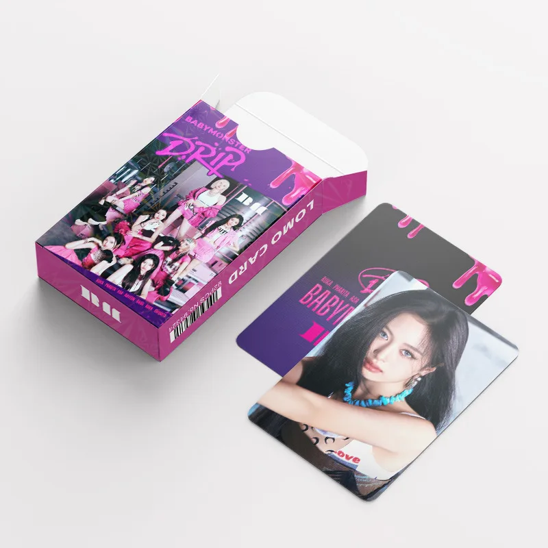 KPOP 92-Fotokarten der südkoreanischen Mädchengruppe, BABYMONSTER New Comeback Song, DRIP Collection Card, Sticker, LOMO Card