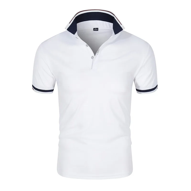   Men's Short Sleeve Polo Shirt Summe Button Classic Fit Casual T-Shirts Oversize Pullover Shirts Man Solid Color Lightweight To