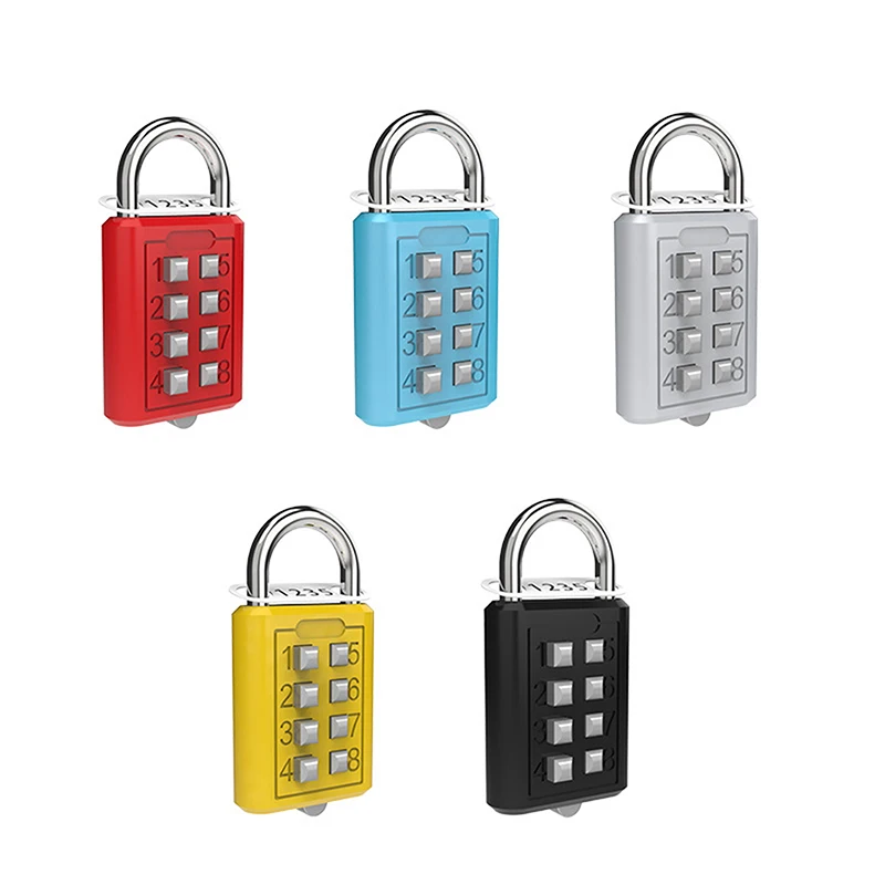 

1Pcs For Luggage Outdoor Combination Lock Resettable 8 Digit Key Lock With Combination Waterproof Duty Combination Padlock