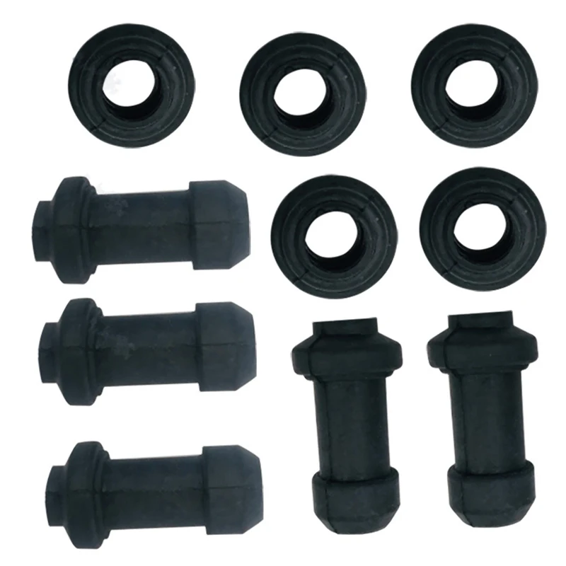 2 Sets Motorcycle Scooter Brake Upper Lower Pump Caliper Shock Absorber Sleeve Dust Covers Disc Waterproof Rubber Caps