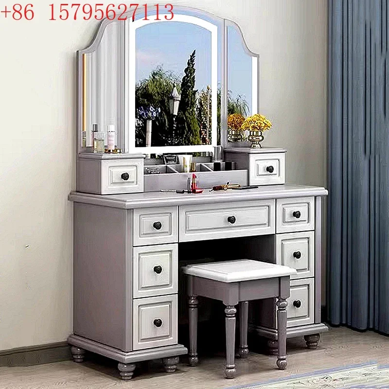 Full Set Aesthetic Vanity Tabl - Beauty Makeup Vanity Set 评论和价格