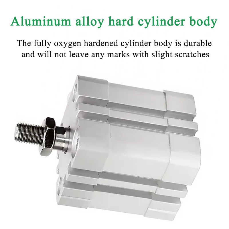 Compact ADN Aluminum Alloy Pneumatic Cylinder Female Male Threads ADN12/16/20/25/32/40/50/63-5-10-15-20-25-30-40-50-A-P-A