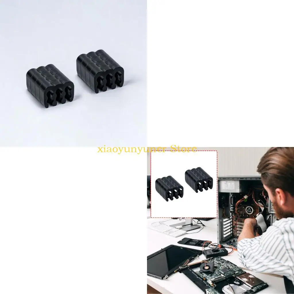 P9JB 8Pieces Universally 6Pin Wire Management Tool Computer Wire Neat Clip for Clean Setup and Thermal Performances