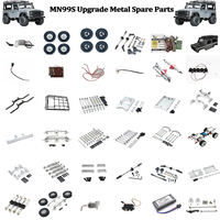 Metal MN86 MN98 MN99S1/12 Metal upgrade aluminum parts pull rod shock absorber front rear door bridge
