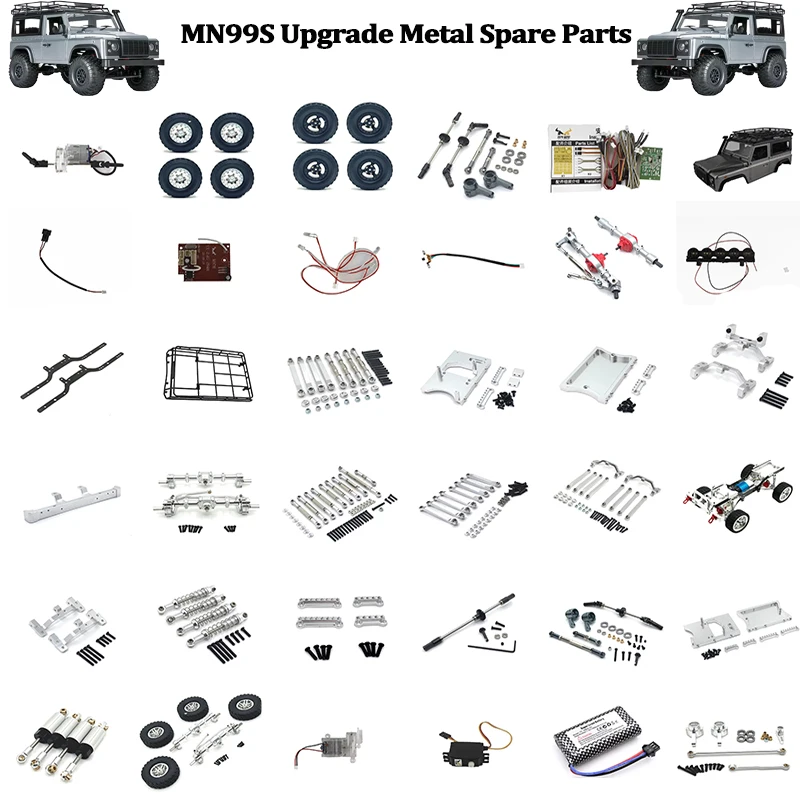 Metal MN86 MN98 MN99S1/12 Metal Upgrade Aluminum Parts Pull Rod Shock Absorber Front Rear Door Bridge
