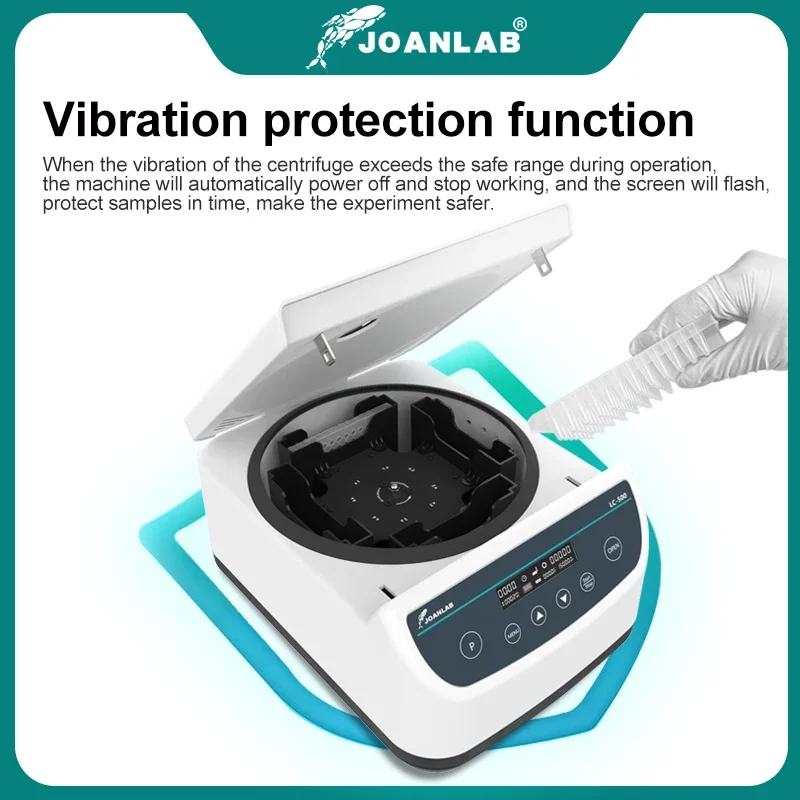 JOANLAB Microplate الطرد المركزي الطبية الفوق منخفضة السرعة شاشة ديجيتال مختبر 96 لوحات جيدة PCR الطرد المركزي 500 ~ 2000 دورة في الدقيقة