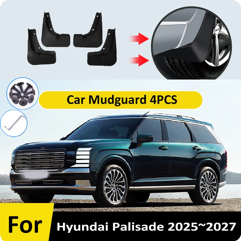 

Car Mudguards Splash For Hyundai Palisade XRT Calligraphy 2025 2026 2027 4PCS Guards Wheels Wheel Mudflaps Protector Accessories
