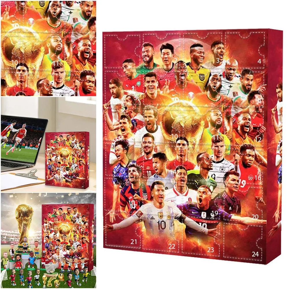 تقويم القدوم للمناسبات الرياضية 2024 زينة نجم الكرة تحتوي على 24 شخصية لطيفة تقويم قابل للجمع للبالغين والأطفال