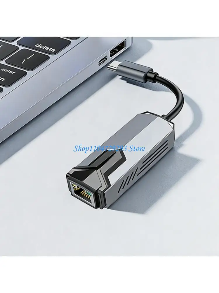Y2GD Type C USB3.0 to RJ45 Ethernet Networking Adapter Gigabit Internet 5000Mbps