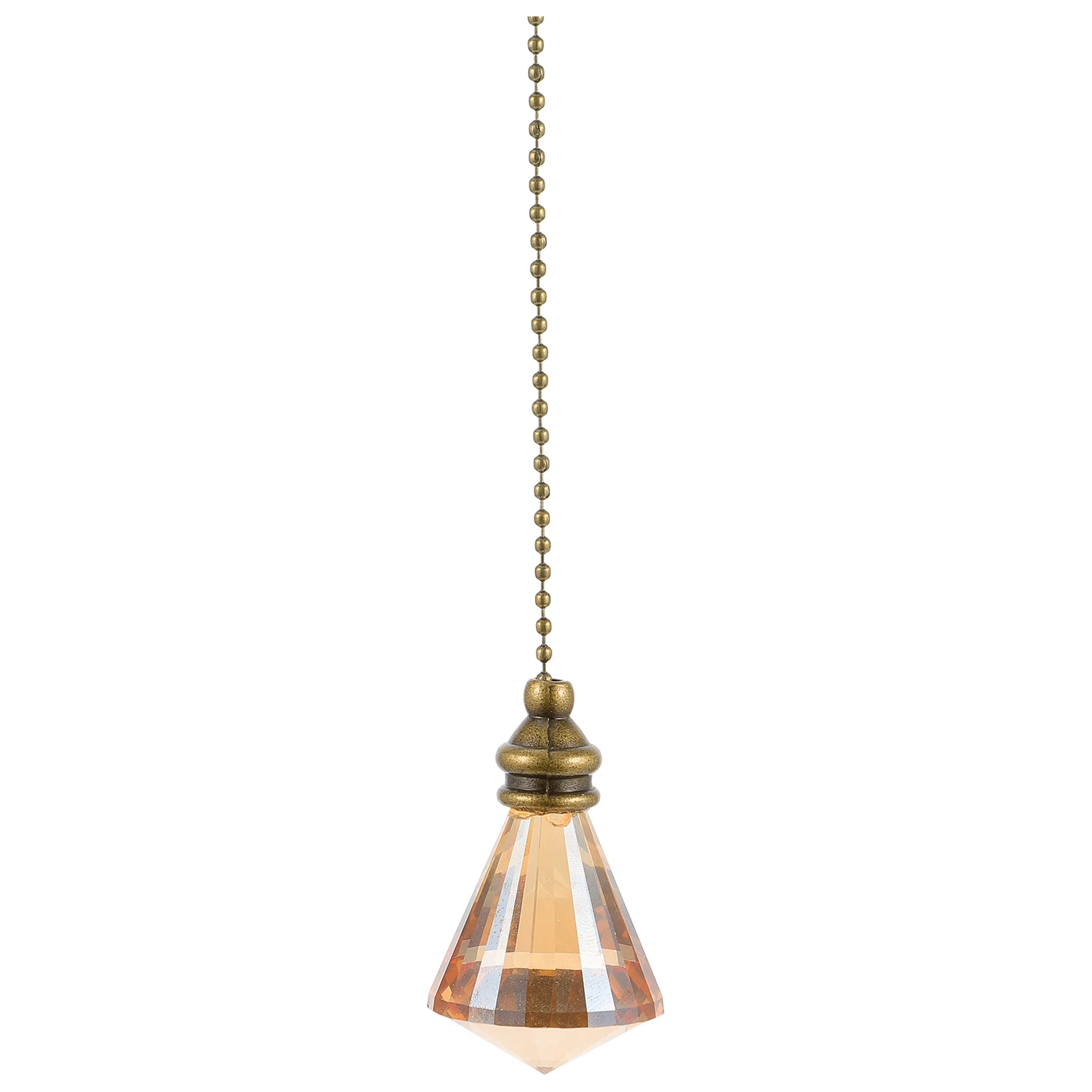

Ceiling Fan Pull Chain Extender Glass Chains Adjustable Length Copper Material Pendant Lamp Zipper Extension Hardware