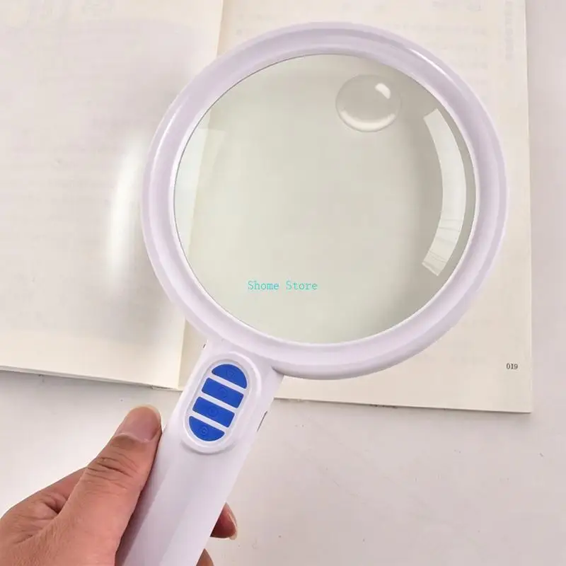 USB Rechargeable Handheld Glass with 54 LED for Reading Small Print, Examining Fine Objects, and Jewelry Viewing M68E