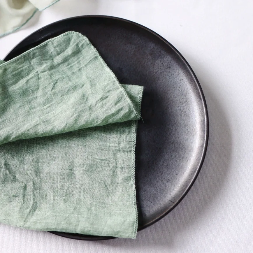 Polyester Cloth Napkins 18 X 18 Inches Cheesecloth Napkins Table Dinner Versatile Reusable for Dining Parties Wedding Decoration