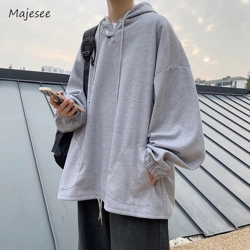 Hoodies Men Baggy Chic All-match Autumn Hip Hop Japanese Style Harajuku High Street Long Sleeves Fashion Students Cusual Simple