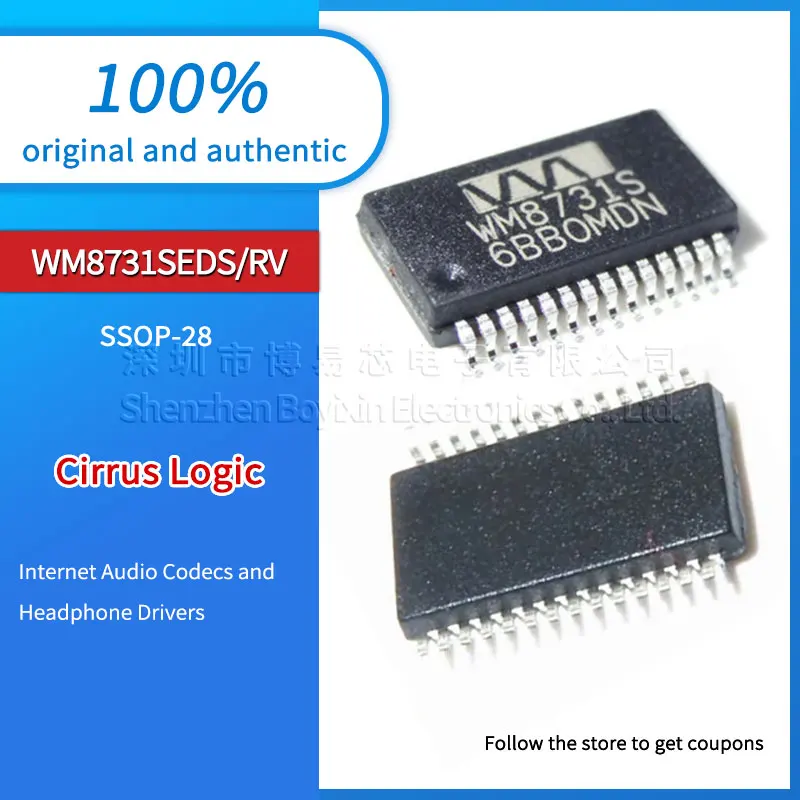 Original genuine WM8731SEDS/RV Internet audio codec and headphone driver special logic IC chip package SSOP-28