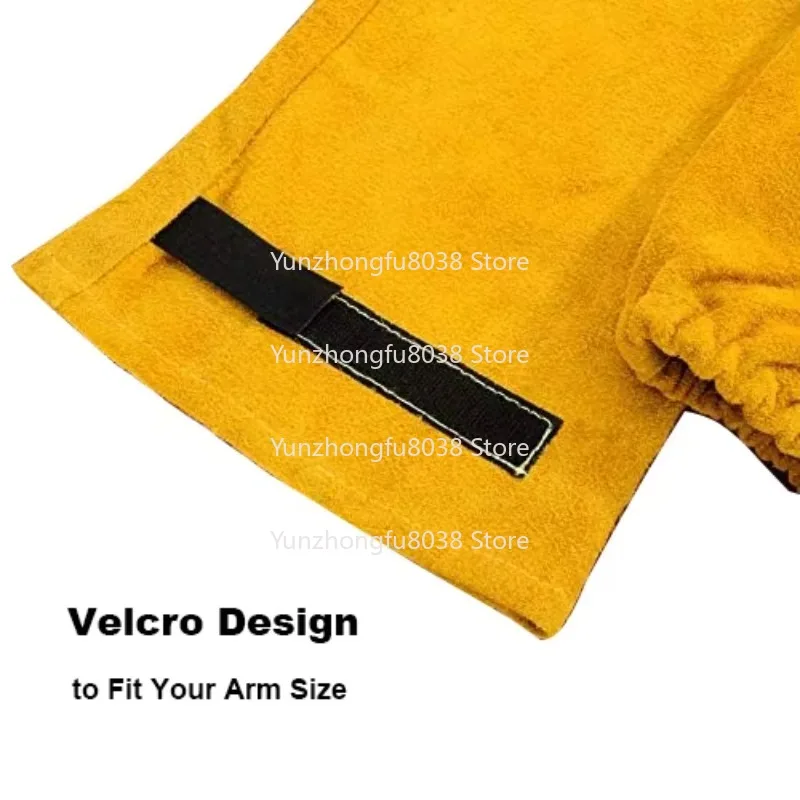 2025 New Heat-resistant, Flame-retardant, Heavy-duty Leather Arm Protection Welding Work Sleeve with Kevlar Stitching and Lining