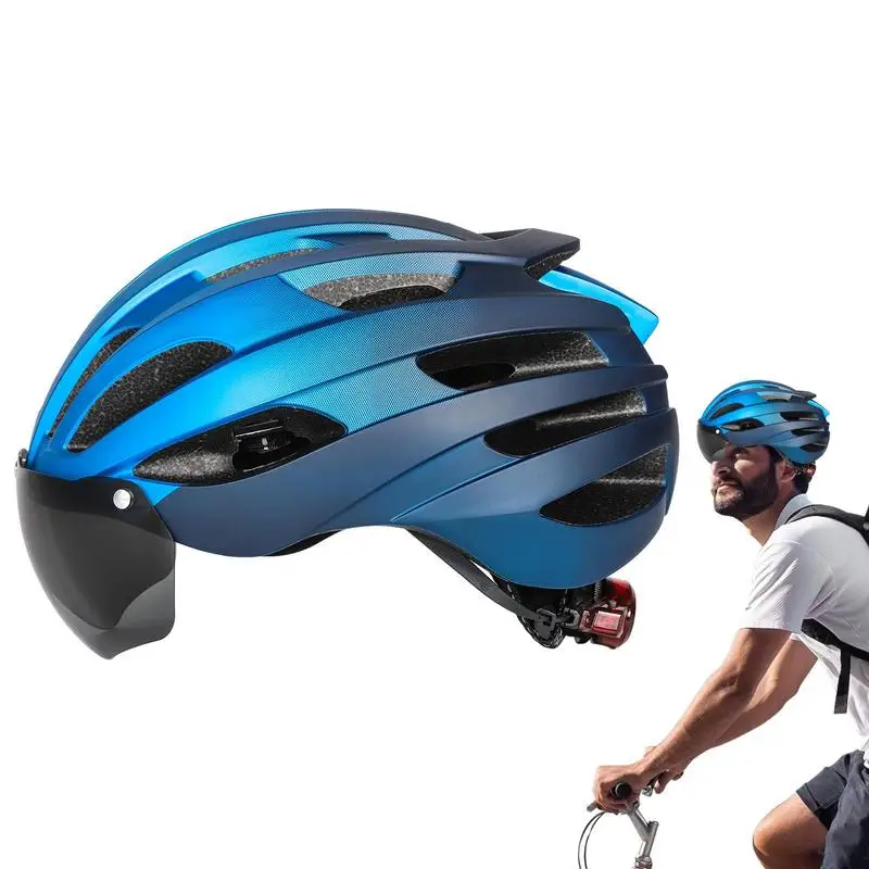 Ultralight Bicycle HelmetRoad Mtb Mountain Bike Led With Removable Visor Goggles For Cycling Helmet Casco Accesorios