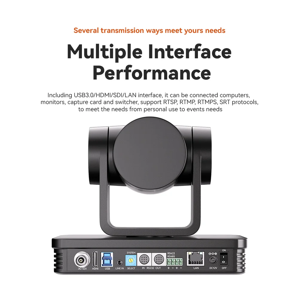 

4K UHD Смарт-камера с ИИ и автотрекингом, 12-кратная PTZ-камера Anywii для прямых трансляций, 360-градусная PTZ-камера для видеоконференций, PoE, NDI, HDMI