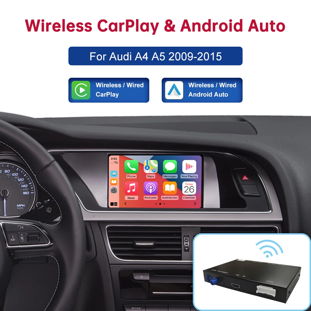 Carplay Interface Mirror Link Air Play Road Top Wireless Android Auto For Audi Car A4 A5 Q5 B8 2009-2015 Interface