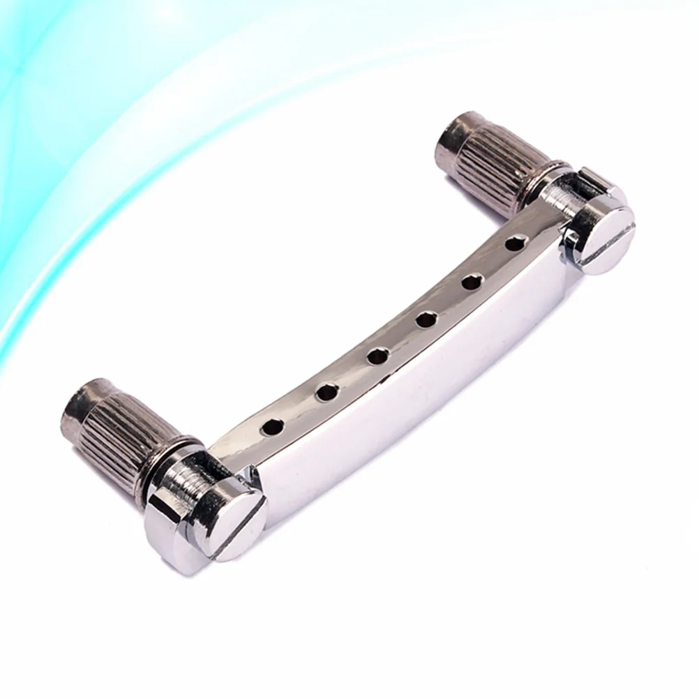 Roller Saddle Tailpiece สําหรับอะไหล่กีตาร์ไฟฟ้าสไตล์ SG (สีเงิน) สะพานอานลูกกลิ้ง