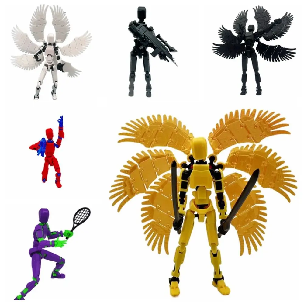 Model Doll 6/8 Wings Movable Robot Dummy 13 Novelty 3D Printed Mannequin Cute Multi-Jointed Shapeshift Robot Collection