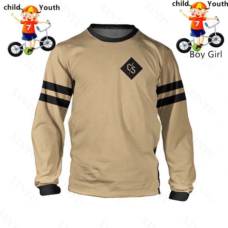 2022 Kids Fast Dry Motocross Loose rider jersey Downhill mountain bike DH shirt MX Bike Endurance Race Boys Girls MTB T-shirt