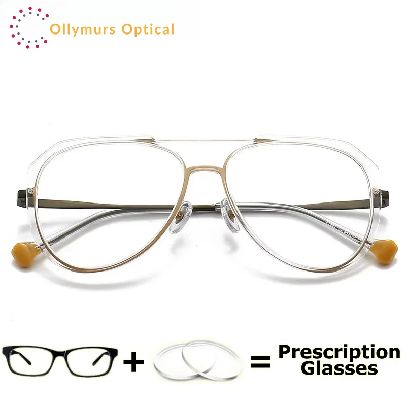 

OLLYMURS Men Prescription Glasses Oversize Women Myopia Recipe Sunglasses Transition Multifocal Progressive Eyeglasses Blue Ligh