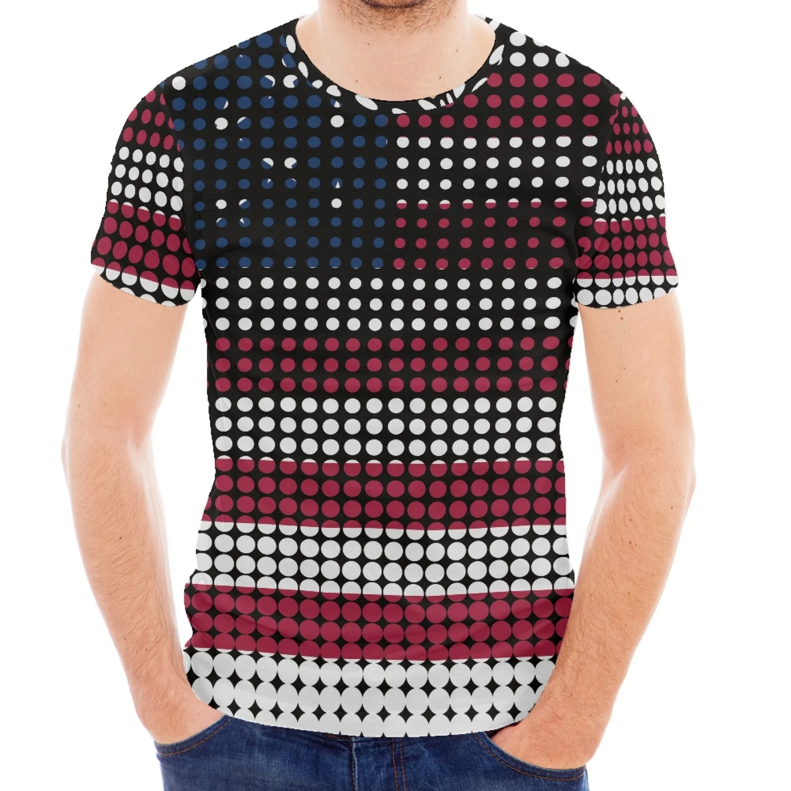 

European And American Style Fashion Round Neck Short Sleeve Slim T-Shirt Spring And Summer For Both Men And Women