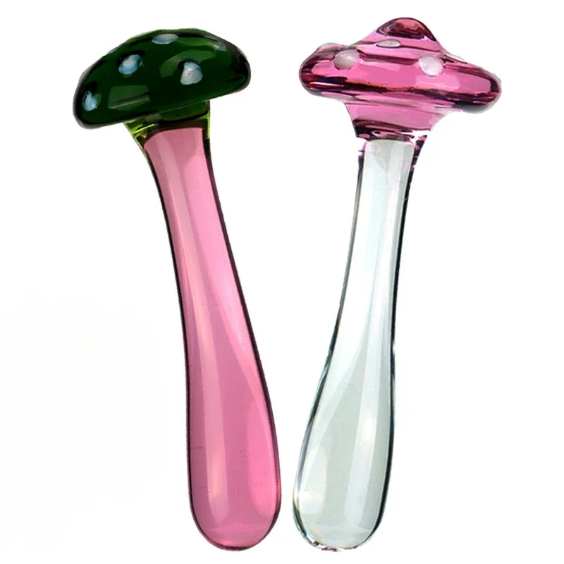 New Transparent Anal Plug, Glass Anal Dilator, Female Sexual Products, Vestibular Toy, Masturbator, Mushroom Massage Stick 18+