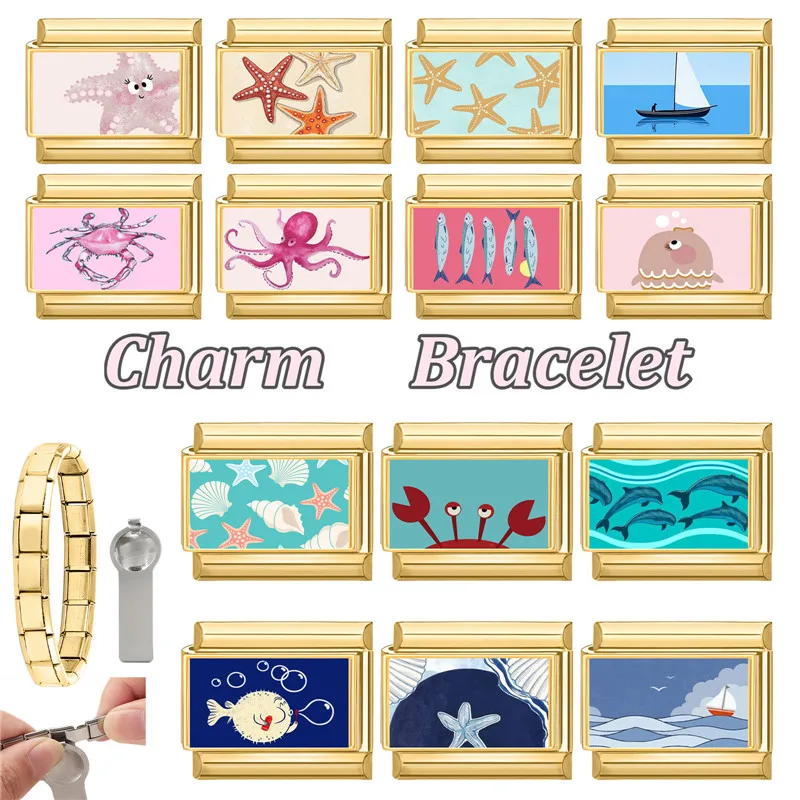 جديد جميل الحيوانات الأليفة القطط والكلاب وصلات سحرية إيطالية تناسب 9 مللي متر سوار الفولاذ المقاوم للصدأ النساء الرجال DIY بها بنفسك صنع المجوهرات