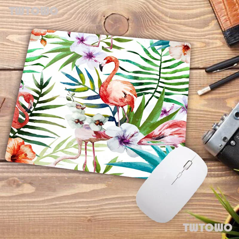 

Mouse Pad Small Size Hot Sell Anti-slip Cartoon Anime Lovely Kawaii Watercolor Plant Flamingo Carpet Office Decoration Mouse Mat