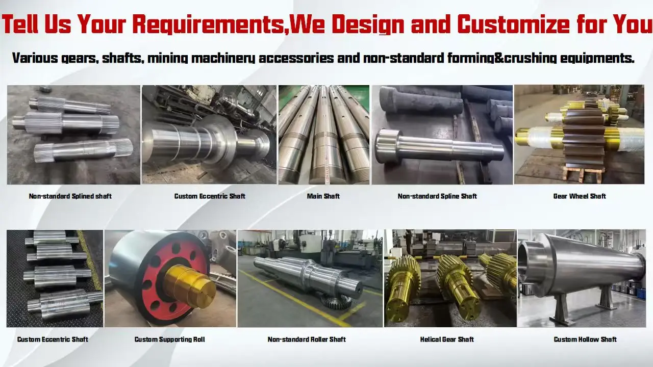 Large Forging Eccentric Shaft Jaw Crusher Spare Parts Mining Crushing Machinery Heavy Duty Eccentric Shaft